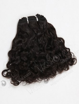 In Stock Brazilian Virgin Hair 10" Natural Curly Natural Color Machine Weft SM-455