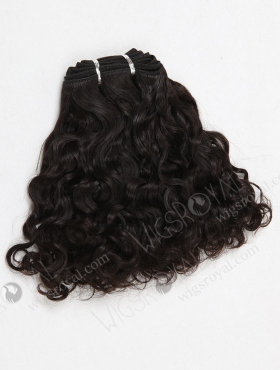 In Stock Brazilian Virgin Hair 10" Natural Curly Natural Color Machine Weft SM-455-11825