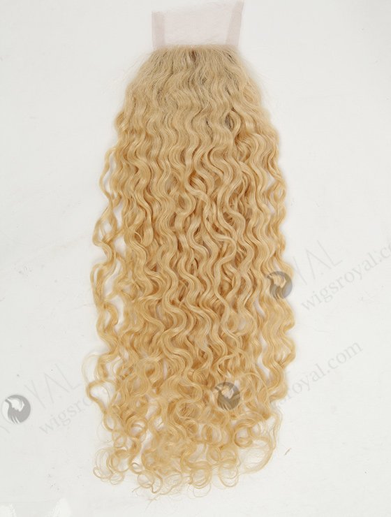 In Stock 3"*3.5" European Virgin Hair 16" 10mm curl 613# Color Silk Top Closure STC-356-11503