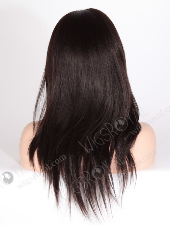 16" Yaki Human Hair Lace Wig 2# Color FLW-01270-11693