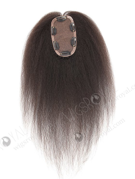 In Stock Brazilian Virgin Hair 16" Kinky Straight Natural Color Silk Top Closure STC-375-11558