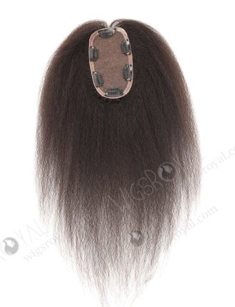 In Stock Brazilian Virgin Hair 16" Kinky Straight Natural Color Silk Top Closure STC-375