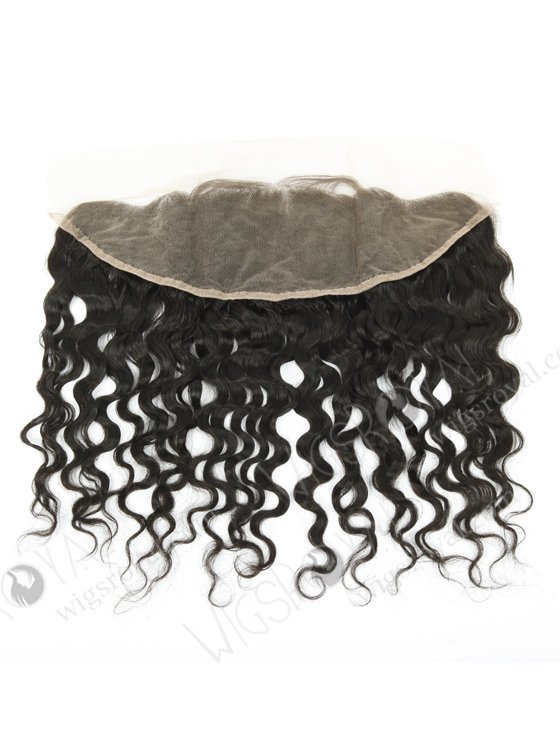 In Stock Indian Remy Hair 12" Natural Curly Natural Color Lace Frontal SKF-076-12256