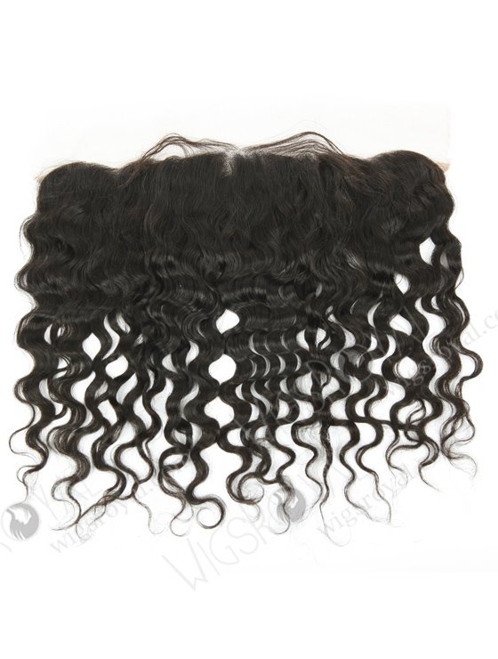 In Stock Indian Remy Hair 12" Natural Curly Natural Color Lace Frontal SKF-076-12257