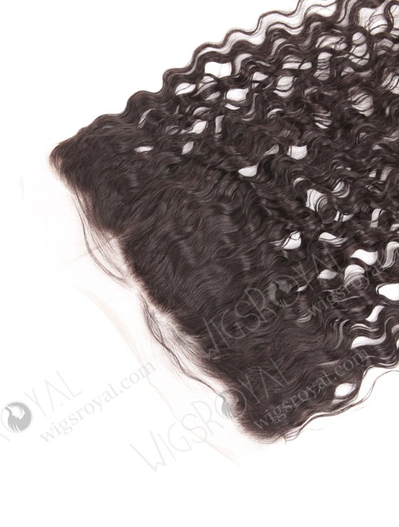 In Stock Indian Remy Hair 18" Natural Curly Natural Color Lace Frontal SKF-081-12297