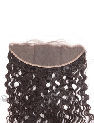 In Stock Indian Remy Hair 18" Natural Curly Natural Color Lace Frontal SKF-081