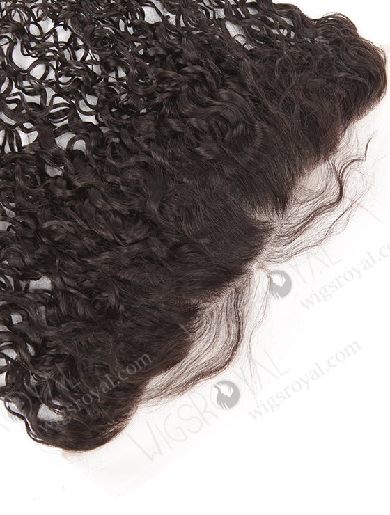 In Stock Indian Remy Hair 14" Curly 15mm Natural Color Lace Frontal SKF-027-12311