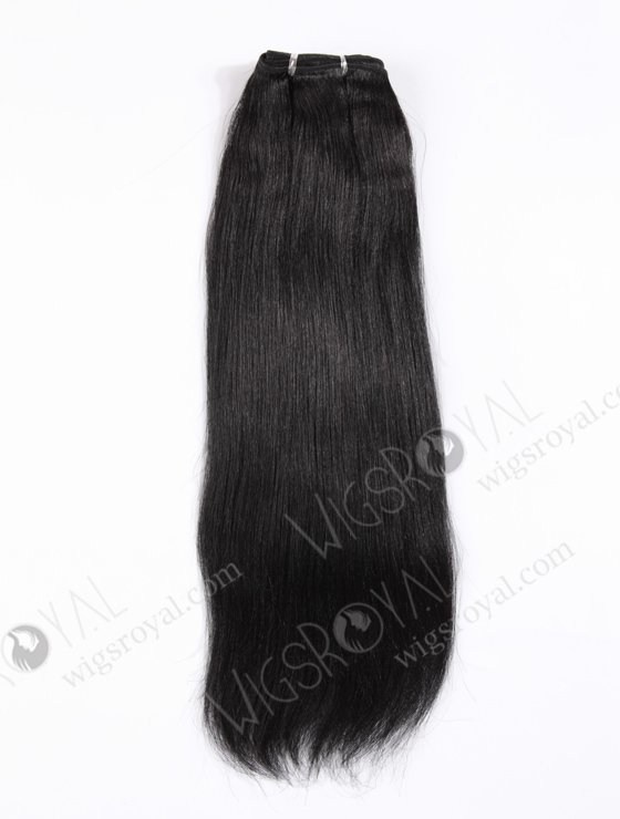 In Stock Chinese Virgin Hair 16" Light Yaki 1# Color Machine Weft SM-726-12281