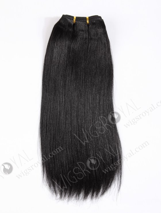 In Stock Chinese Virgin Hair 14" Light Yaki 1# Color Machine Weft SM-724-12277