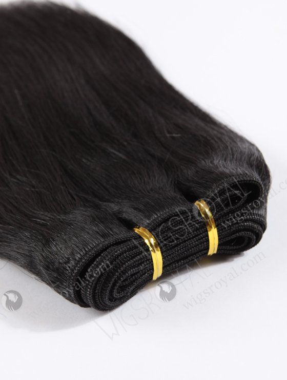 In Stock Chinese Virgin Hair 14" Light Yaki 1# Color Machine Weft SM-724-12276
