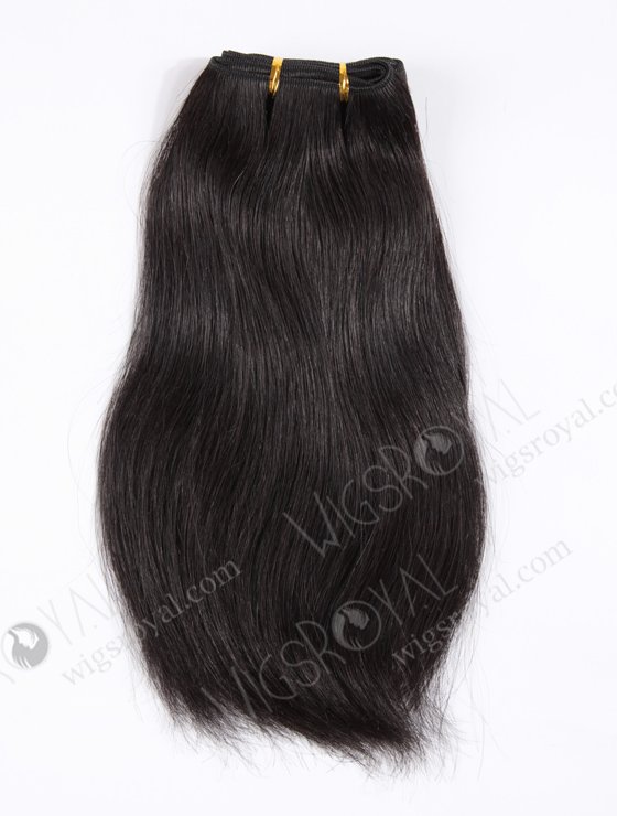 In Stock Chinese Virgin Hair 12" Natural Straight 1B# Color Machine Weft SM-706-12143