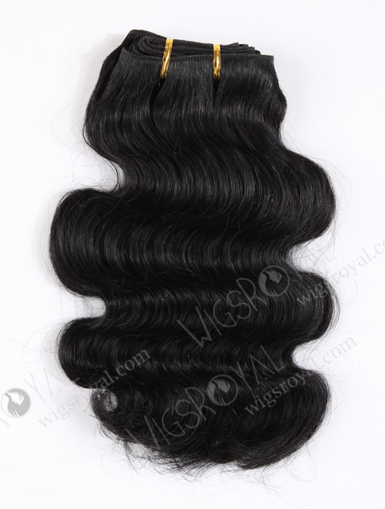 In Stock Chinese Virgin Hair 14" Body Wave 1# Color Machine Weft SM-716-12188