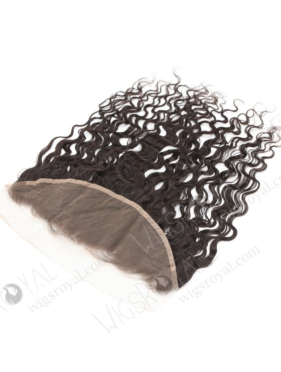 In Stock Indian Remy Hair 16" Natural Curly Natural Color Lace Frontal SKF-078-12290