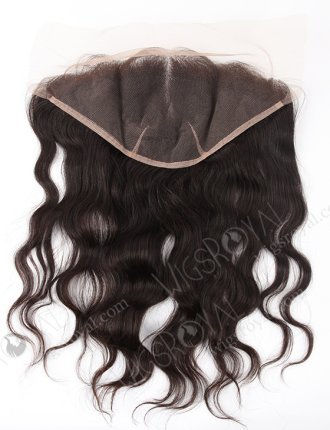 In Stock Indian Virgin Hair 16" Natural Straight Natural Color Lace Frontal SKF-022