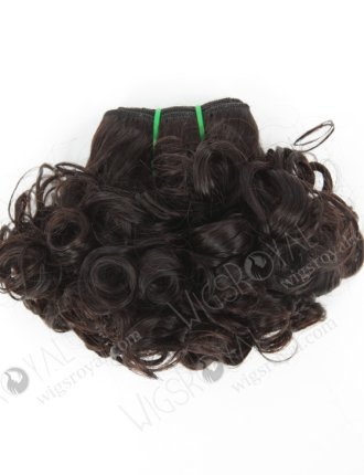In Stock 7A Peruvian Virgin Hair 8" Double Drawn Deedee Curl Natural Color Machine Weft SM-695