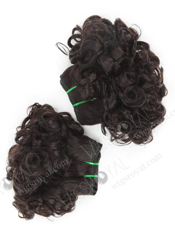 In Stock 7A Peruvian Virgin Hair 8" Double Drawn Deedee Curl Natural Color Machine Weft SM-695-12867