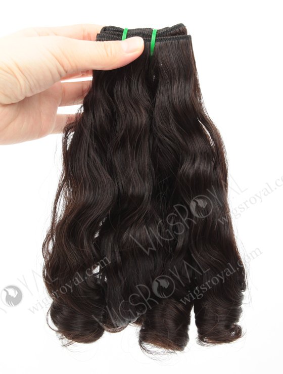 In Stock 7A Peruvian Virgin Hair 12" Double Drawn Olive Curl Natural Color Machine Weft SM-6102-12908