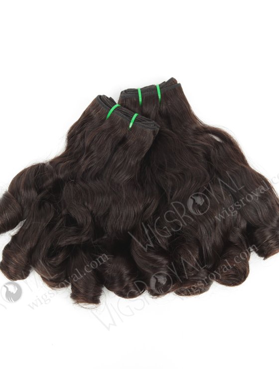 In Stock 7A Peruvian Virgin Hair 12" Double Drawn Olive Curl Natural Color Machine Weft SM-6102-12909