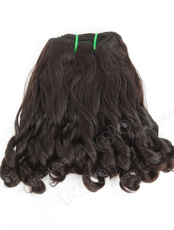 In Stock 7A Peruvian Virgin Hair 8" Double Drawn Wummi Curl Natural Color Machine Weft SM-693-12846