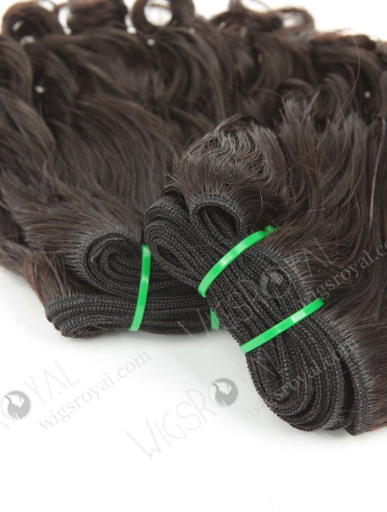 In Stock 7A Peruvian Virgin Hair 8" Double Drawn Wummi Curl Natural Color Machine Weft SM-693-12849