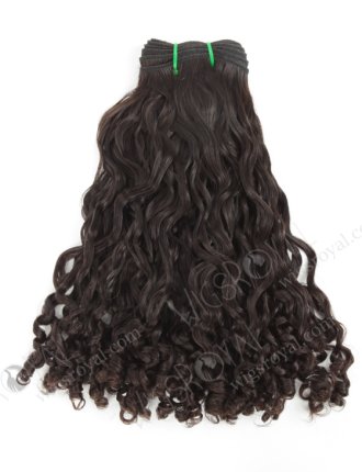 In Stock 7A Peruvian Virgin Hair 14" Double Drawn Sogie Curl Natural Color Machine Weft SM-6103
