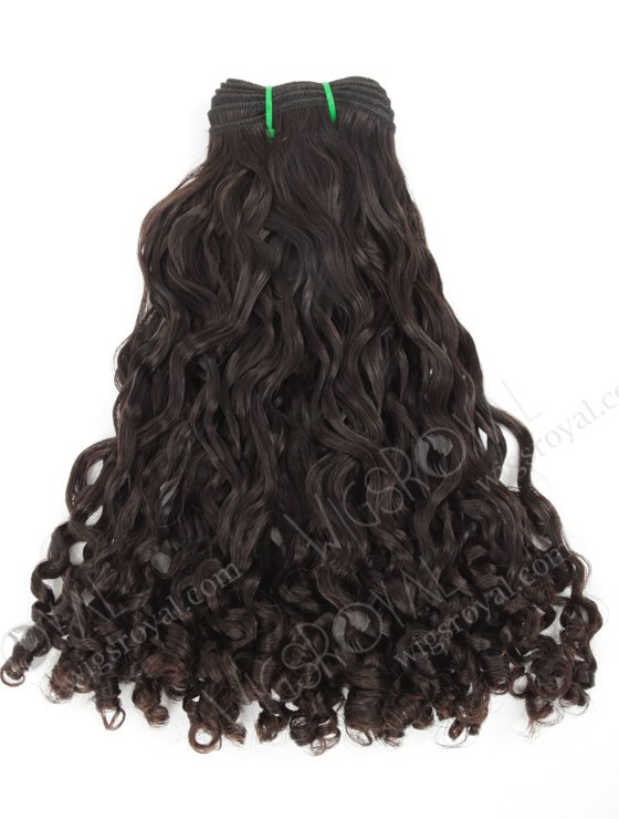 In Stock 7A Peruvian Virgin Hair 14" Double Drawn Sogie Curl Natural Color Machine Weft SM-6103-12858