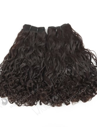 In Stock 7A Peruvian Virgin Hair 12" Double Drawn Sogie Curl Natural Color Machine Weft SM-694
