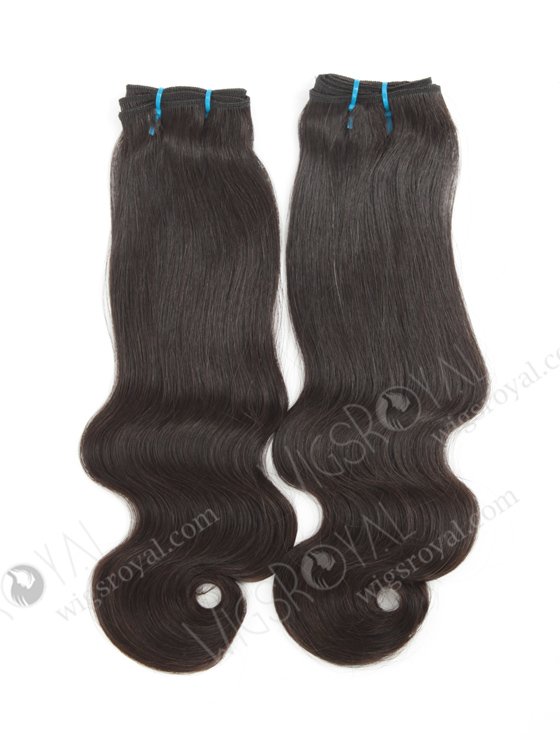 In Stock 7A Peruvian Virgin Hair 14" Double Drawn Half Body Wave Natural Color Machine Weft SM-6124-12739