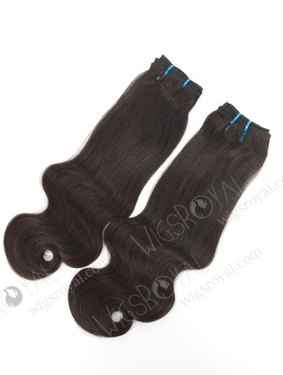 In Stock 7A Peruvian Virgin Hair 14" Double Drawn Half Body Wave Natural Color Machine Weft SM-6124-12740