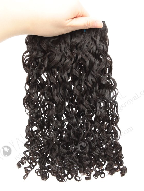 In Stock 7A Peruvian Virgin Hair 16" Double Drawn Tight Pissy Curl Natural Color Machine Weft SM-6123-12734
