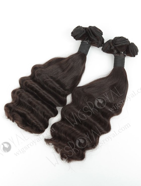 In Stock 7A Peruvian Virgin Hair 12" Double Drawn Half Deep Wave Natural Color Machine Weft SM-6100-12897