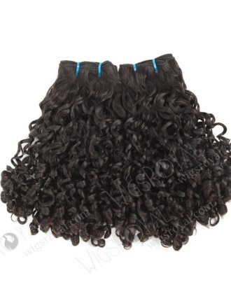 In Stock 7A Peruvian Virgin Hair 14" Double Drawn Tight Pissy Curl Natural Color Machine Weft SM-6122
