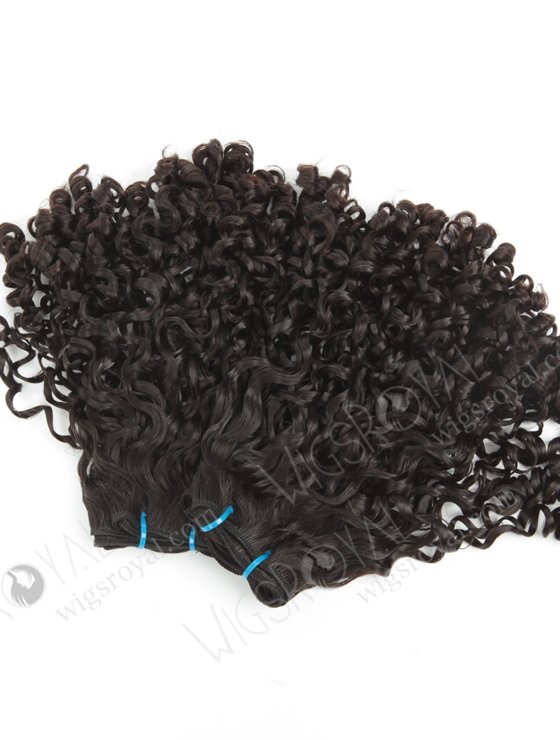 In Stock 7A Peruvian Virgin Hair 14" Double Drawn Tight Pissy Curl Natural Color Machine Weft SM-6122-12723