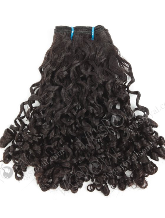 In Stock 7A Peruvian Virgin Hair 14" Double Drawn Tight Pissy Curl Natural Color Machine Weft SM-6122-12727