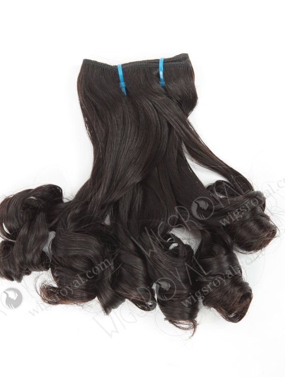 In Stock 7A Peruvian Virgin Hair 12" Double Drawn Tighter Tip Curl Natural Color Machine Weft SM-6120-12706