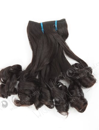In Stock 7A Peruvian Virgin Hair 12" Double Drawn Tighter Tip Curl Natural Color Machine Weft SM-6120