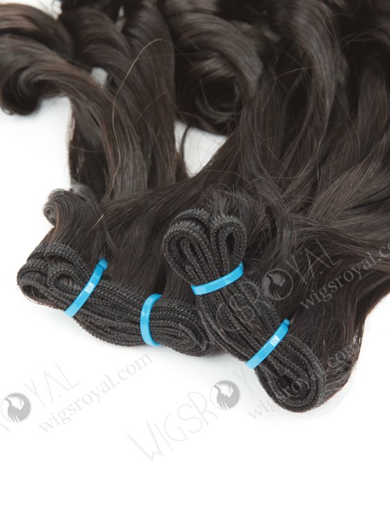 In Stock 7A Peruvian Virgin Hair 12" Double Drawn Tighter Tip Curl Natural Color Machine Weft SM-6120-12709