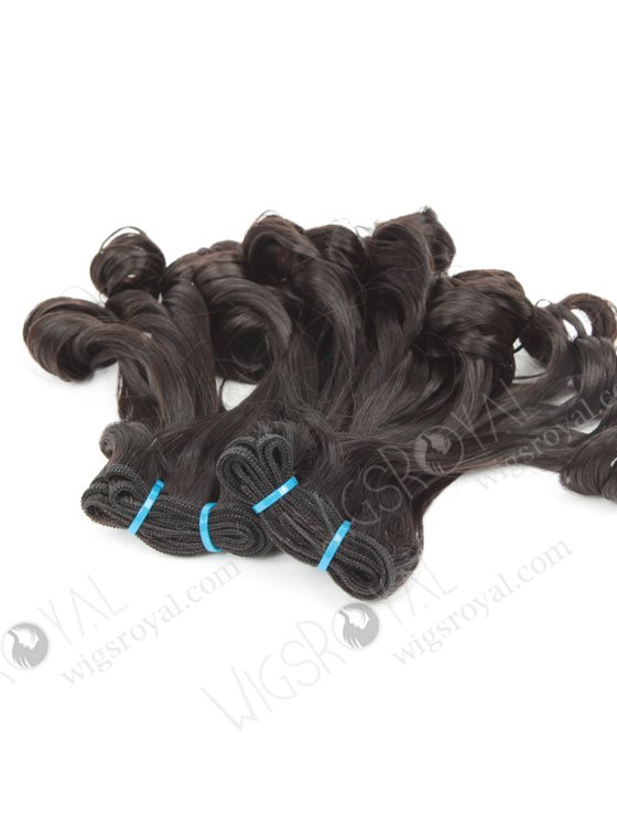 In Stock 7A Peruvian Virgin Hair 12" Double Drawn Tighter Tip Curl Natural Color Machine Weft SM-6120-12710