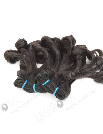In Stock 7A Peruvian Virgin Hair 12" Double Drawn Tighter Tip Curl Natural Color Machine Weft SM-6120