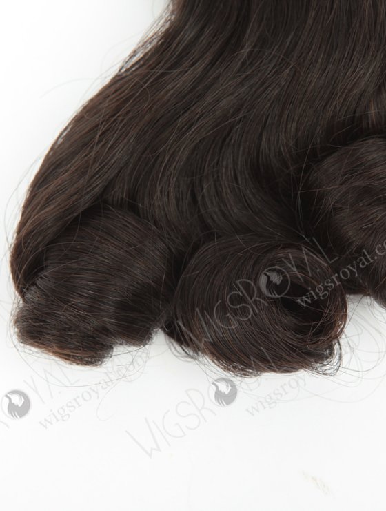 In Stock 7A Peruvian Virgin Hair 10" Double Drawn Wavy With Curl Tip Natural Color Machine Weft SM-6118-12694