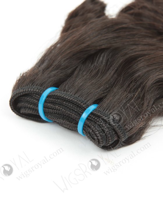 In Stock 7A Peruvian Virgin Hair 10" Double Drawn Wavy With Curl Tip Natural Color Machine Weft SM-6118-12696