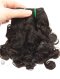 In Stock 7A Peruvian Virgin Hair 10" Double Drawn Deedee Curl Natural Color Machine Weft SM-696