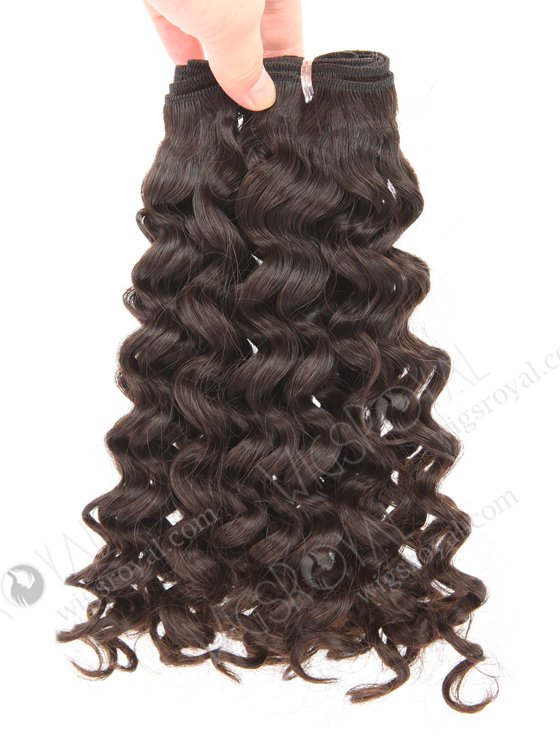 In Stock 7A Peruvian Virgin Hair 14" Double Drawn Water Curl Natural Color Machine Weft SM-6138-12836