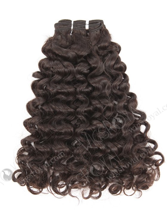 In Stock 7A Peruvian Virgin Hair 16" Double Drawn Water Curl Natural Color Machine Weft SM-6139-12841