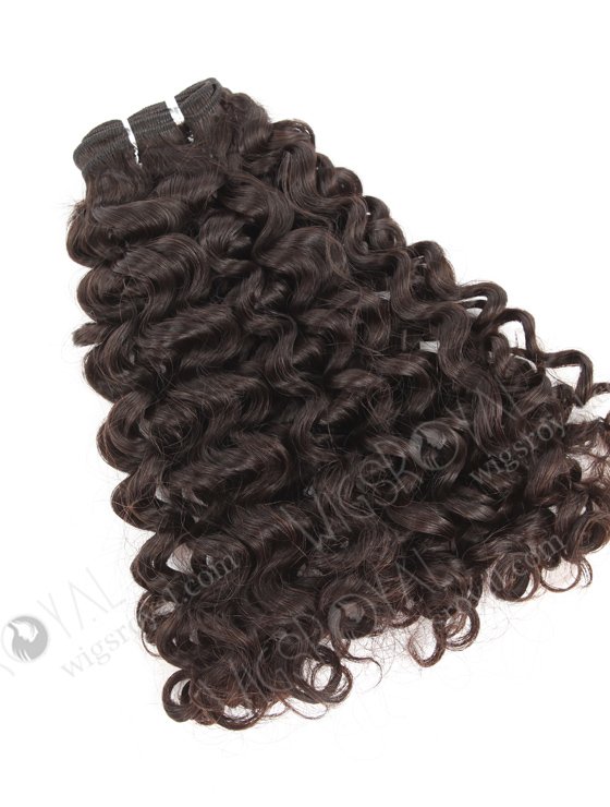In Stock 7A Peruvian Virgin Hair 16" Double Drawn Water Curl Natural Color Machine Weft SM-6139-12840