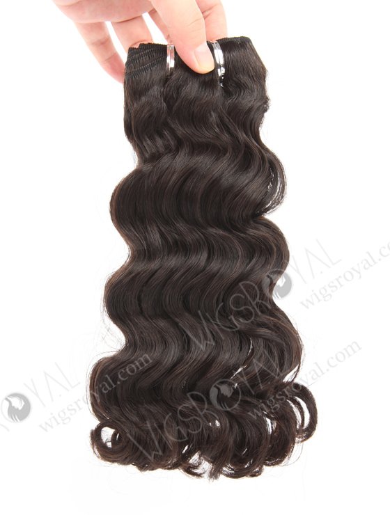 In Stock 7A Peruvian Virgin Hair 12" Double Drawn Deep Body Wave Natural Color Machine Weft SM-6135-12818