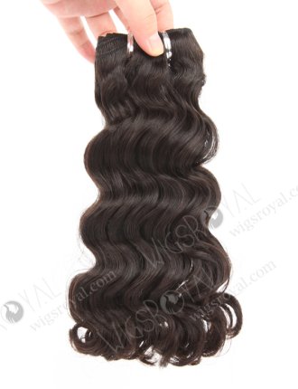 In Stock 7A Peruvian Virgin Hair 12" Double Drawn Deep Body Wave Natural Color Machine Weft SM-6135