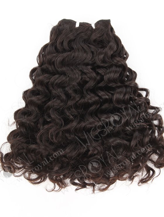 In Stock 7A Peruvian Virgin Hair 10" Double Drawn Water Curl Natural Color Machine Weft SM-6137-12830