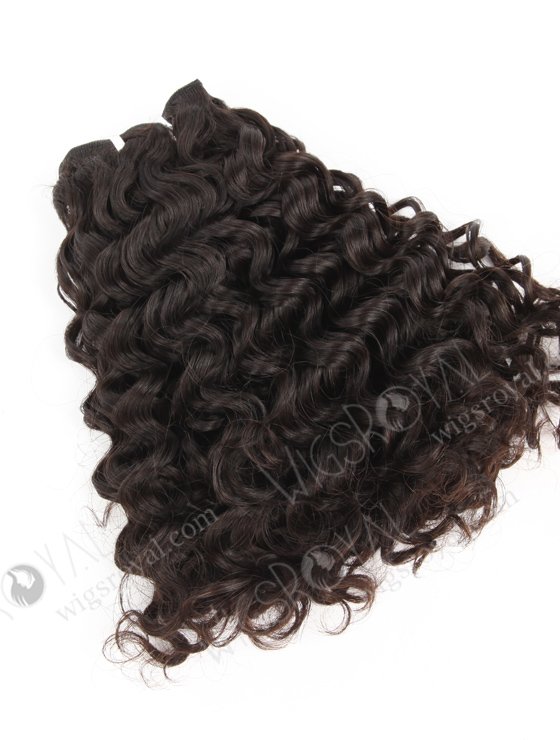 In Stock 7A Peruvian Virgin Hair 10" Double Drawn Water Curl Natural Color Machine Weft SM-6137-12827