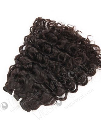In Stock 7A Peruvian Virgin Hair 10" Double Drawn Water Curl Natural Color Machine Weft SM-6137